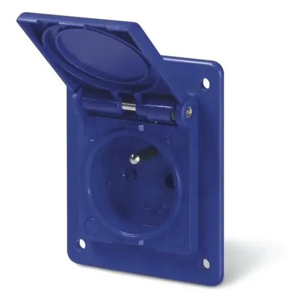 Zásuvka vestavná domovní 2P+E, 16A, 250 V, IP54 SCAME 570.4091 Must-Have