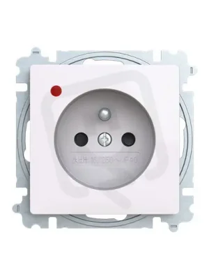 Zásuvka ABB ZONI s clonkami s ochranou před přepětím bílá 6699T-A06657 500 Top Prodej