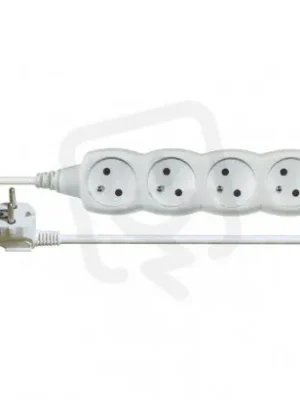 Vysoce Kvalitní Prodlužovací kabel 2 m 4 zásuvky bílý PVC 1mm2 EMOS P0412