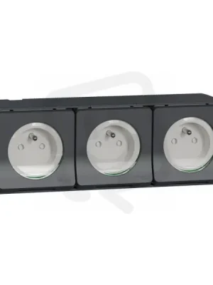 Mureva Styl zásuvka trojitá 16A 2P+E IP55 Antracit SCHNEIDER MUR36037 Must-Have