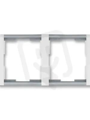 Dvojrámeček ABB ELEMENT vodorovný bílá/ledová šedá 3901E-A00120 04 Super Cena