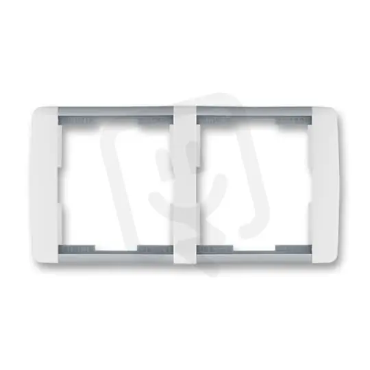 Dvojrámeček ABB ELEMENT vodorovný bílá/ledová šedá 3901E-A00120 04 Super Cena