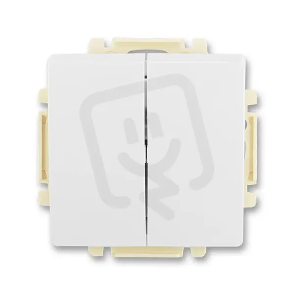 Oblíbený Tlačítko ABB SWING (L) dvojité řazení 1/0+1/0 jasně bílá 3557G-A87340 B1