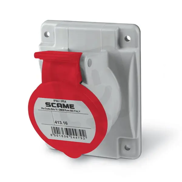 Akční Nabídka Zásuvka vestavná OPTIMA, šikmá 3P+N+E, 16A, 6h/380-415 V, 50/60 Hz, IP44