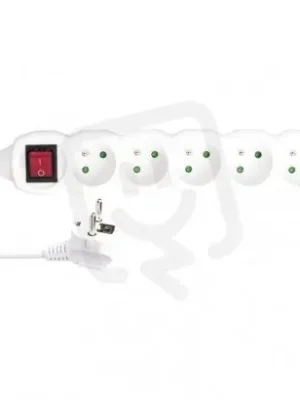 Prodlužovací kabel 5 m 5 zásuvek s vypínačem bílý PVC 1,5mm2 EMOS P1515R Autentický