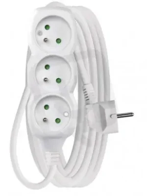 Prodlužovací kabel 5 m 3 zásuvky bílý PVC 1,5mm2 EMOS P0315R Originální