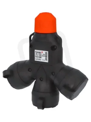 Aktuální Adaptér trojnásobný 188F IP54/250V/16A, 3P, černý, robustní FAMATEL 188F