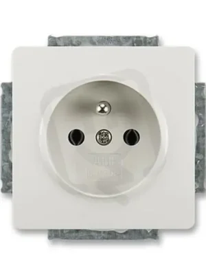Zásuvka ABB SWING s ochranným kolíkem, světle šedá 5518G-A02349 S1 Akční Nabídka