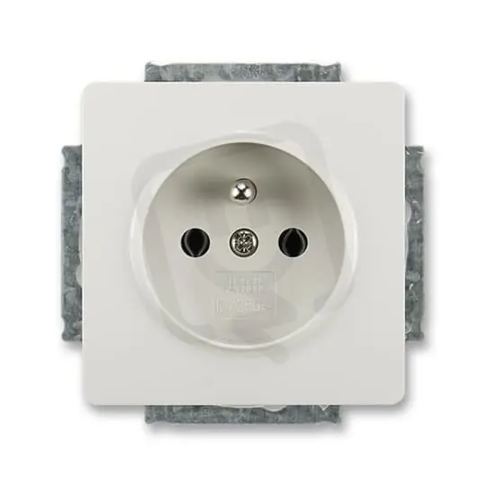 Zásuvka ABB SWING s ochranným kolíkem, světle šedá 5518G-A02349 S1 Akční Nabídka