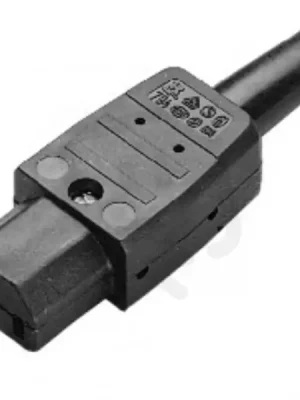Vysoce Kvalitní Bachman 915.170 Přístrojová spojka C13,10A/250V,70°C,pro kabely do 3G1mm2,černá