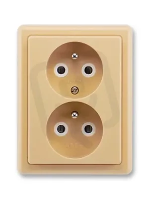Tovární Cena Dvojzásuvka ABB CLASSIC chráněná béžová 5512C-2349 D2