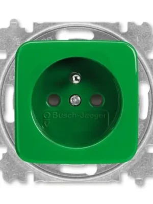 Zásuvka ABB REFLEX s ochranným kolíkem, s clonkami zelená 6619B-A06357 Z Dokud Zásoby Vydrží