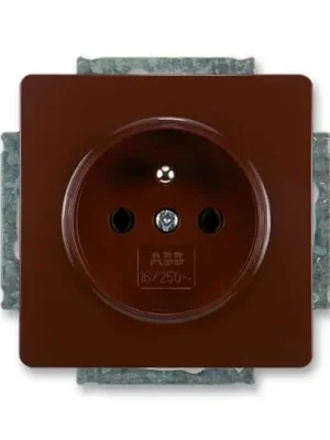 Zásuvka ABB SWING s ochranným kolíkem, hnědá 5518G-A02349 H1 Vrácení Zdarma