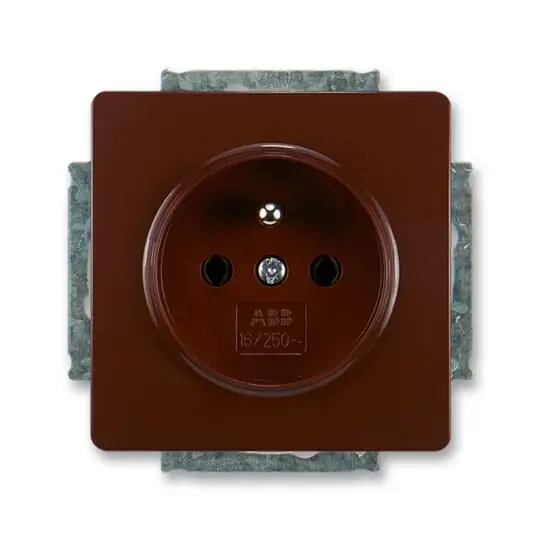 Zásuvka ABB SWING s ochranným kolíkem, hnědá 5518G-A02349 H1 Vrácení Zdarma