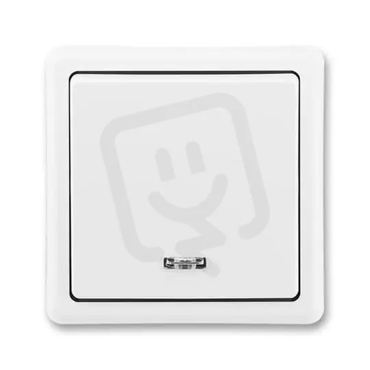 ABB CLASSIC Spínač se signalizační doutnavkou řazení 1S jasně bílá 3553-21289 B1 Přímo Od Výrobce