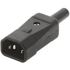 Bachman 915.171 Přístrojová vidlice C14,10A/250V,70°C,pro kabely do 3G1mm2,černá Přímo Od Výrobce