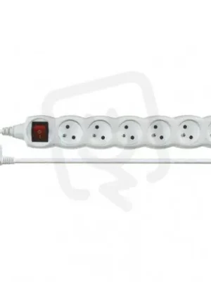 Prodlužovací kabel 3 m 6 zásuvek s vypínačem bílý PVC 1mm2 EMOS P1613 Top Prodej