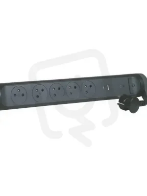 Novinka PRODLUŽOVACÍ PŘÍVOD 5X2P+T USB A+C PŘEP. OCHRANA VYP/ZAP KABEL 1,5M ČERNÁ/ŠEDÁ
