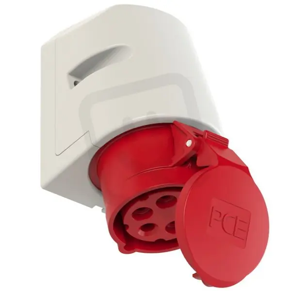 Must-Have zásuvka nástěnná 5P, 16A/400V, 6h, IP44 PCE 115-6