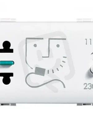 Jen Po Omezenou Doba BTICINO LIVINGLIGHT ZÁSUVKA PRO HOLICÍ STROJEK 3MODULOVÝ BÍLÁ N4177
