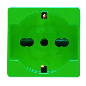 Sleva Modul zásuvky SYSTEM 2P+E 16A 250V, IT/DE, zelená GEWISS GW20282