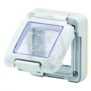 Kryt pro 2M, vodotěsný s membránou, IP55, šedá GEWISS GW27401 Nejprodávanější
