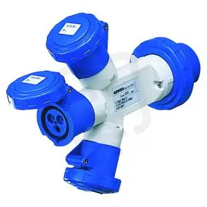 Koupit Online Zásuvkový adaptér 2pól.+T 32A 230V 3x2pól.+E IP67 GEWISS GW64062