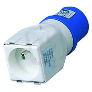 Expresní Doručení Zásuvkový adaptér I/D 2pól.+T 16A 230V 2x2pól.+E Fr GEWISS GW64203
