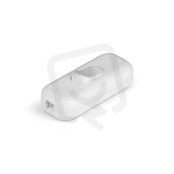 Posuvný vypínač na šňůru (max.0,75 mm2) 2A/250V, 55x24x15mm bílý SCAME 195.450B Přímo Od Výrobce