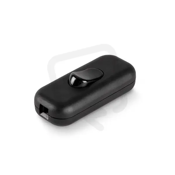 Sleva Posuvný vypínač na šňůru (max.0,75 mm2) 2A/250V, 55x24x15mm černý SCAME 195.450N