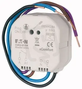 CSAU-01/04 RF Spínací aktor bezpotenciálový 8 A/230 VAC - tlačítková funkce Cenová Bomba