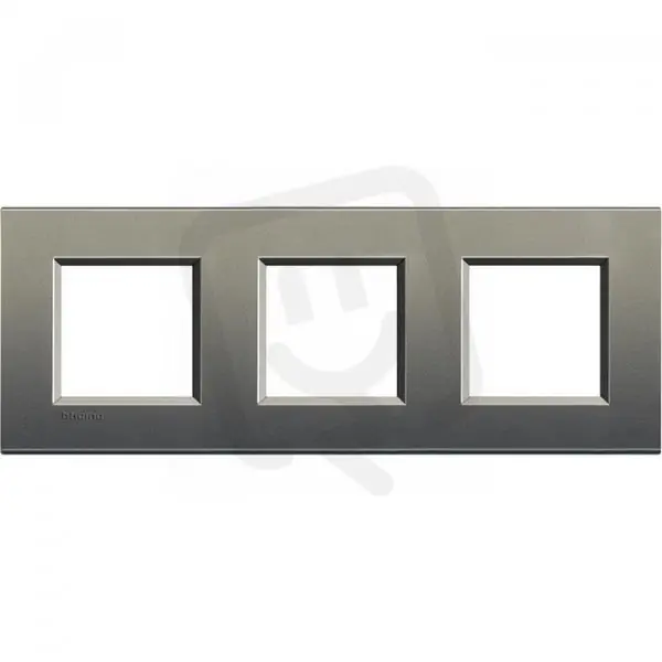 Oblíbený BTICINO LIVINGLIGHT RÁMEČEK HRANATÝ 2+2+2MODULOVÝ ŠEDÁ LNA4802M3AE