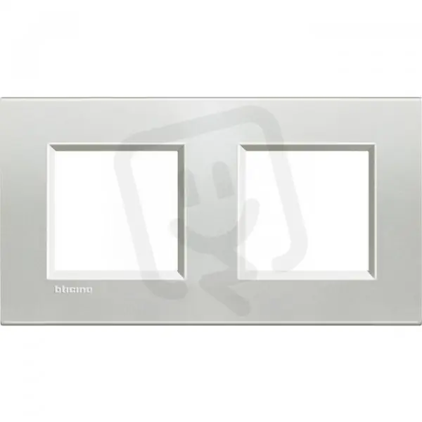 BTICINO LIVINGLIGHT RÁMEČEK HRANATÝ 2+2MODULOVÝ STŘÍBRNÁ LNA4802M2AG Tovární Cena