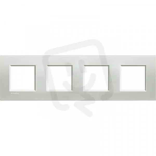 BTICINO LIVINGLIGHT RÁMEČEK HRANATÝ 2+2+2+2MODULOVÝ STŘÍBRNÝ LNA4802M4AG Ověřený