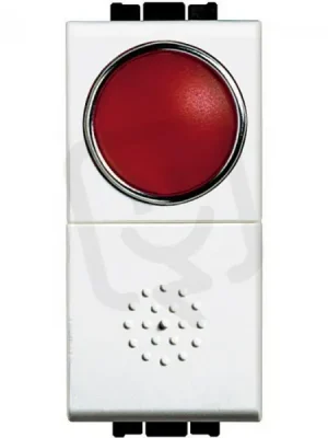 BTICINO LIVINGLIGHT TLAČÍTKO ČERVENÝ DIFUZOR 1MODULOVÝ N4038R Sleva