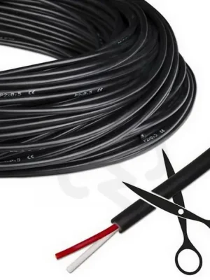 2-žilový kabel 0,5mm2, černý plášť, žíly červená/bílá MCLED ML-733.015.00.0 Omezená Nabídka