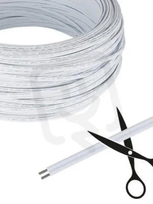 Značkový 2-žilový plochý PVC kabel AWG 20/0,52 mm2, bílý MCLED ML-733.026.37.0