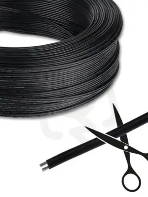Cenově Výhodný 2-žilový plochý PVC kabel AWG 18/0,85 mm2, černý MCLED ML-733.027.37.0