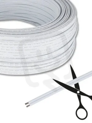 2-žilový plochý PVC kabel AWG 16/1,3 mm2, bílý MCLED ML-733.030.37.0 Oblíbený