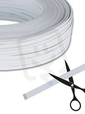 Kup Teď 4-žilový plochý PVC kabel AWG 20/0,52 mm2, bílý MCLED ML-733.038.37.0