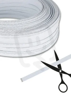 Koupit Online 5-žilový plochý PVC kabel AWG 20/0,52 mm2, bílý MCLED ML-733.042.37.0