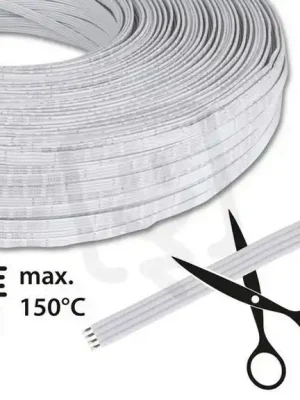 Omezená Nabídka 4-žilový plochý silikonový kabel AWG22/0,35 mm2, bílý MCLED ML-733.053.90.0