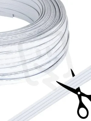 Ihned K Objednání 4-žilový plochý PVC kabel AWG 22/0,34 mm2, bílý MCLED ML-733.058.37.0