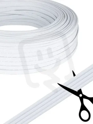 Cenový Hit 4-žilový plochý PVC kabel AWG 18/0,82 mm2, bílý MCLED ML-733.070.37.0