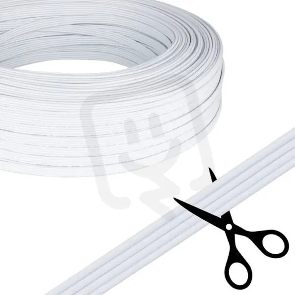 Cenový Hit 4-žilový plochý PVC kabel AWG 18/0,82 mm2, bílý MCLED ML-733.070.37.0