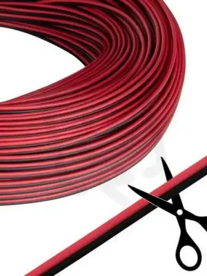2-žilový plochý PVC kabel AWG 22/0,34 mm2, černá/červená MCLED ML-733.056.37.0 Vrácení Zdarma
