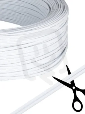 2-žilový plochý PVC kabel AWG 22/0,34 mm2, bílý MCLED ML-733.055.37.0 Cenový Hit