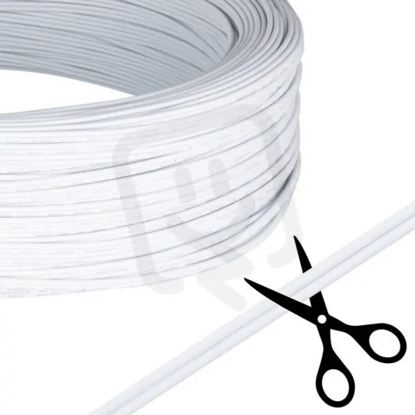 2-žilový plochý PVC kabel AWG 22/0,34 mm2, bílý MCLED ML-733.055.37.0 Cenový Hit