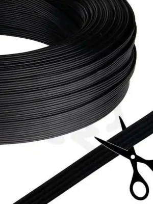 Sezónní Sleva 4-žilový plochý PVC kabel AWG 22/0,34 mm2, černý MCLED ML-733.057.37.0
