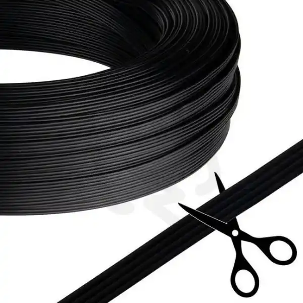 Sezónní Sleva 4-žilový plochý PVC kabel AWG 22/0,34 mm2, černý MCLED ML-733.057.37.0